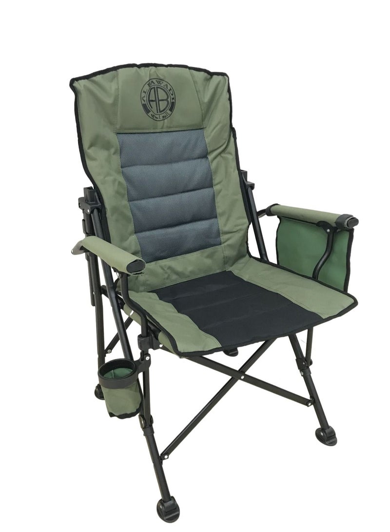 Outdoor Camping Folding Chair Heavy Duty Chair With Cup Holder Portable Beach Fishing Chair