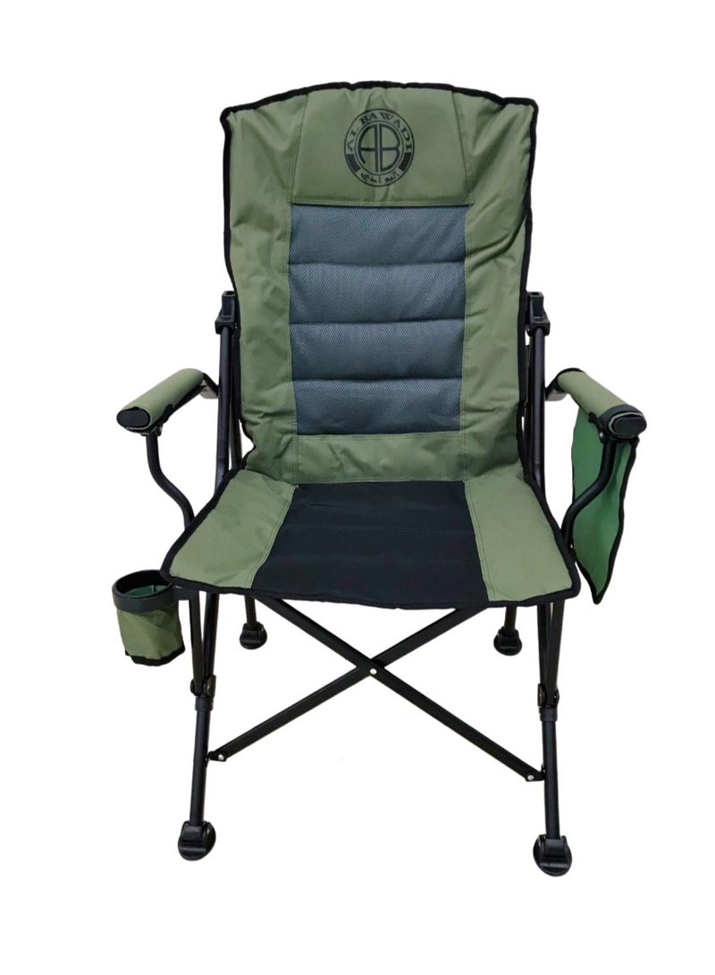 Outdoor Camping Folding Chair Heavy Duty Chair With Cup Holder Portable Beach Fishing Chair