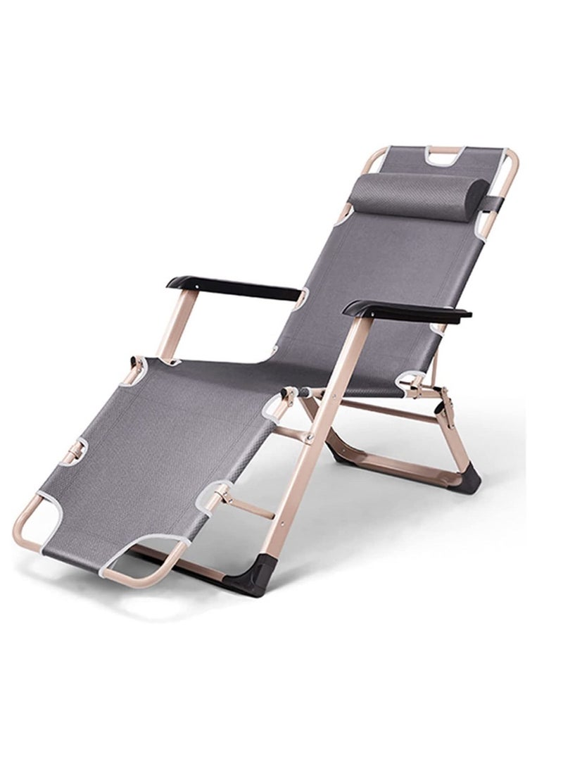 Adjustable Zero Gravity Folding Reclining Lounge Chair with Adjustable Headrest Oversize Recliner Lounger Beach Chairs Foldable Beach Chair