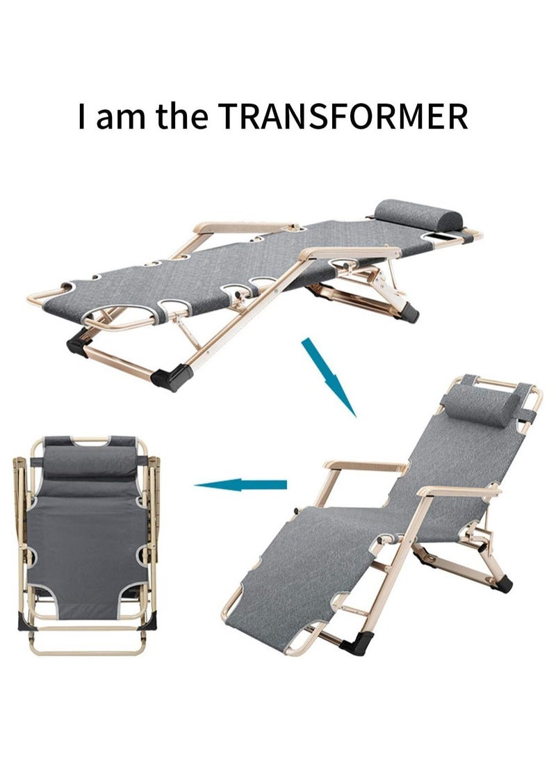 Adjustable Zero Gravity Folding Reclining Lounge Chair with Adjustable Headrest Oversize Recliner Lounger Beach Chairs Foldable Beach Chair