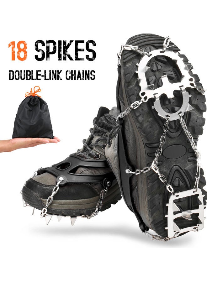 18 Spikes Traction Cleats with Storage Pouch 24.0 x 15.0 x 4.0cm