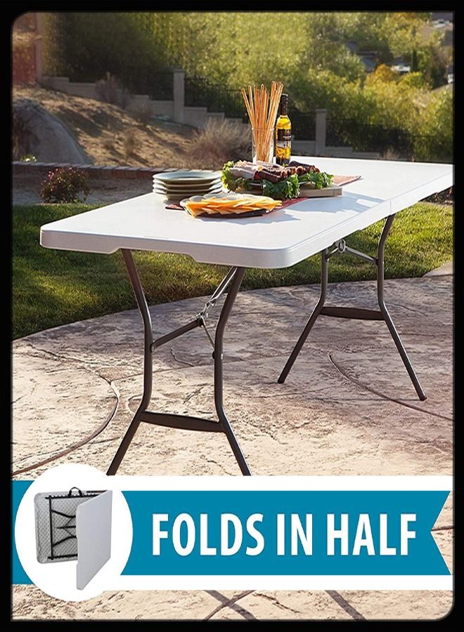 180cm Multipurpose Centre Folding Camping Table Lightweight Rectangle Foldable Aluminium Portable Trestle Picnic Barbecue Party Kitchen Home Dining Hiking Beach Camping Garden BBQ Heavy Duty Tables