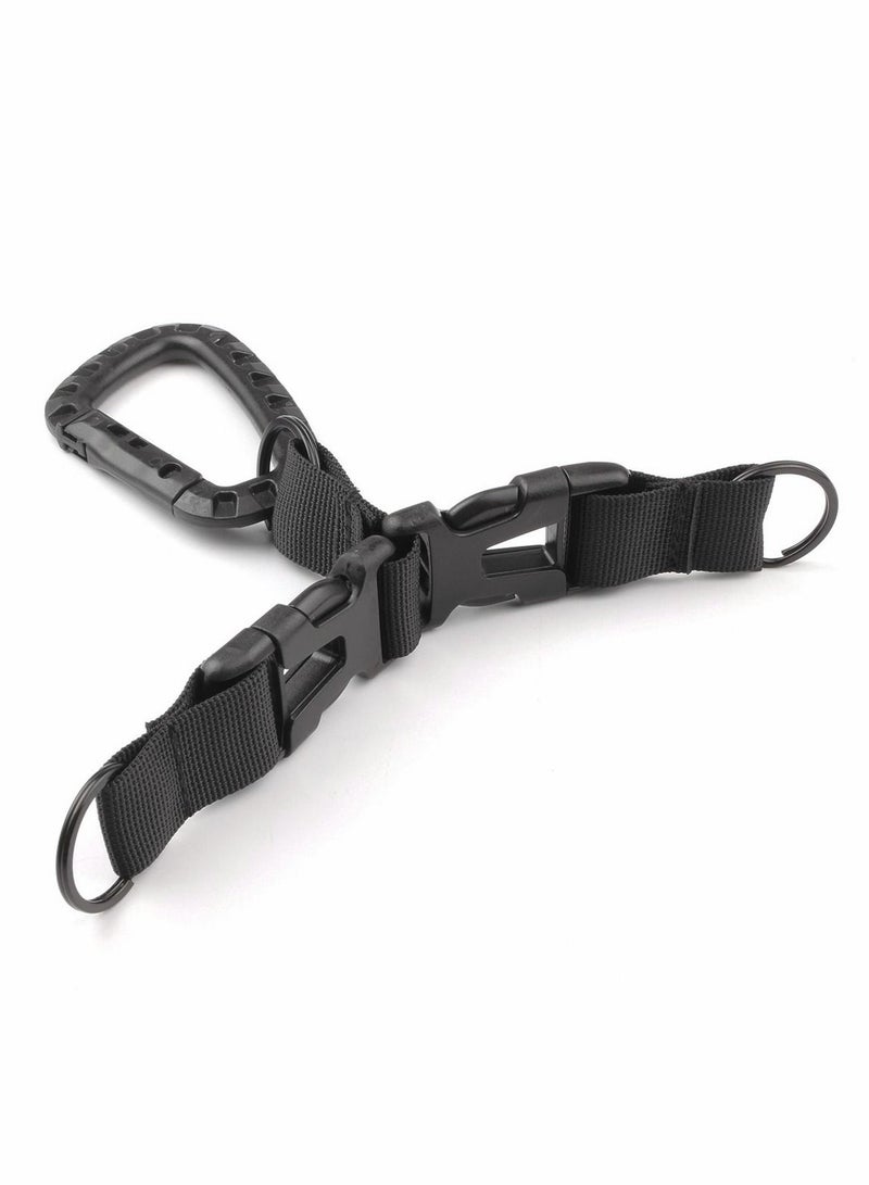 Multifunction Nylon Military Hanging Buckle Tactical Key Hook Webbing Belt Carabiner Clip Handing Belt Clip Backpack Buckle Waist Bag Holder Accessories 4PCS