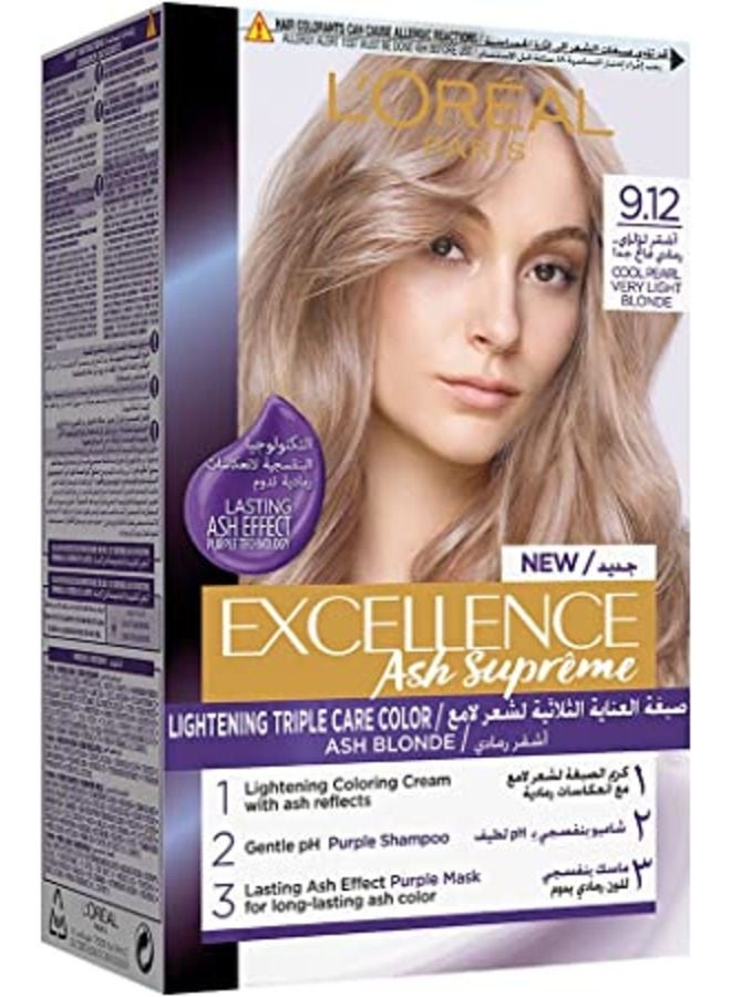 Excellence Ash Supreme 9.12 Cool Pearl Very Light Blonde 192ml