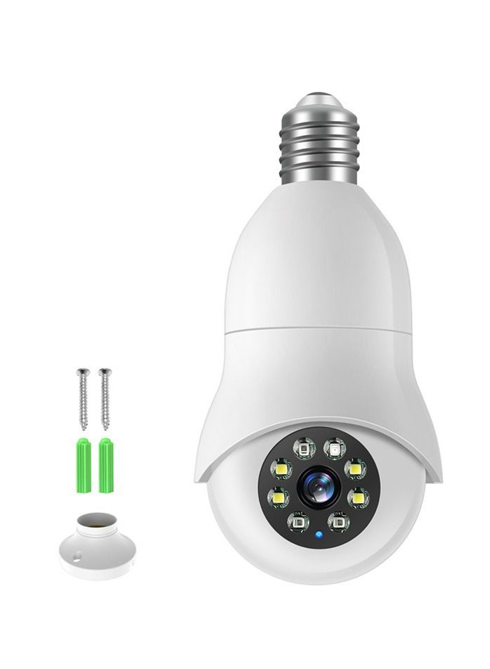 Light Bulb Camera, 360 Degree 2.4GHz/ 5GHz WiFi 1080P Bulb Camera for Indoor/Outdoor, Surveillance Camera Light Bulb Guardcam, Auto Tracking, Two Way Audio, Motion Detection