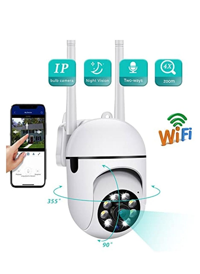 Security Cameras for Home Security, 2.4GHz & 5GHz WiFi Outdoor Cameras, 1080P Dome Cameras with 360° View, Surveillance Cameras with 2-Way Audio, Baby Monitor with Motion Detection