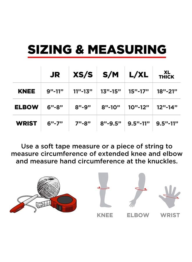 Combo Pack With Elbow Pads & Knee Pads Black S / M