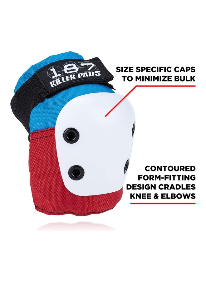 Combo Pack With Knee Pads & Elbow Pads Red, White, Blue S / M