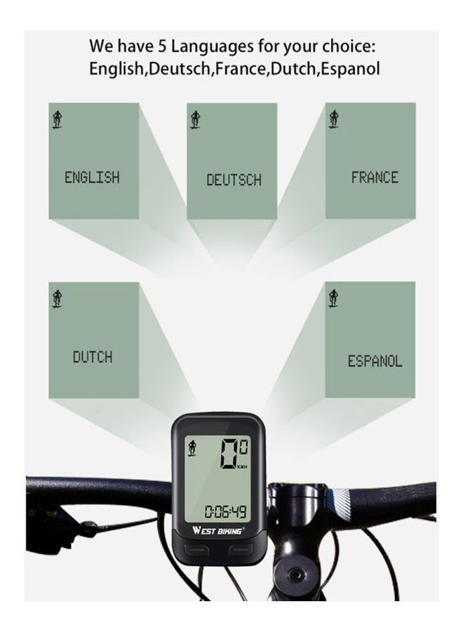 Wireless Cycling Odometer 12x8.2x4.6cm