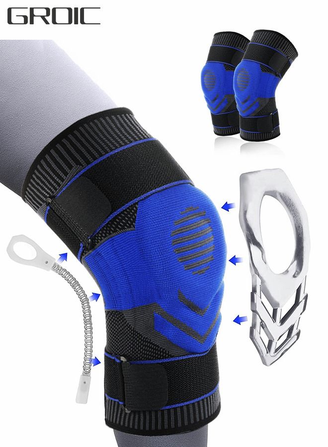 Knee Pain Knee Pads, Compression Knee Pads, Professional Knee Pads with Patella Gel Pads and Side Stabilizers, Sports Pads For Running, Exercise, Arthritis, Joint Recovery(XL)