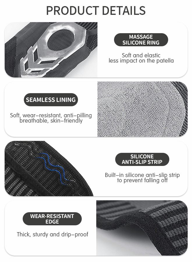 Knee Pain Knee Pads, Compression Knee Pads, Professional Knee Pads with Patella Gel Pads and Side Stabilizers, Sports Pads For Running, Exercise, Arthritis, Joint Recovery(XL)