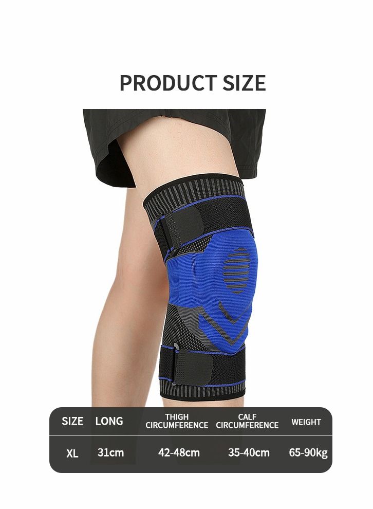 Knee Pain Knee Pads, Compression Knee Pads, Professional Knee Pads with Patella Gel Pads and Side Stabilizers, Sports Pads For Running, Exercise, Arthritis, Joint Recovery(L)