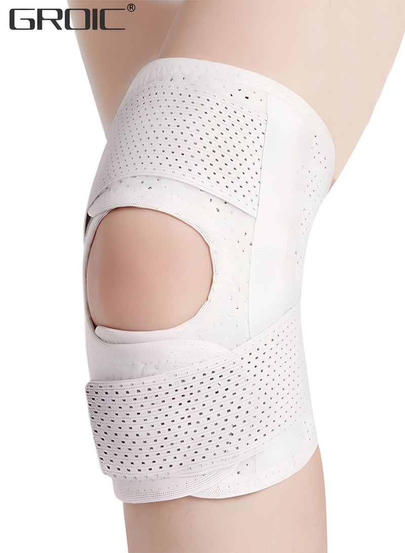 2PCS Knee Brace with Side Stabilizers Relieve Meniscus Tear Knee Pain ACL MCL Arthritis,Joint Pain Relief, Breathable Adjustable Knee Support,Adjustable Compression Knee Support Braces