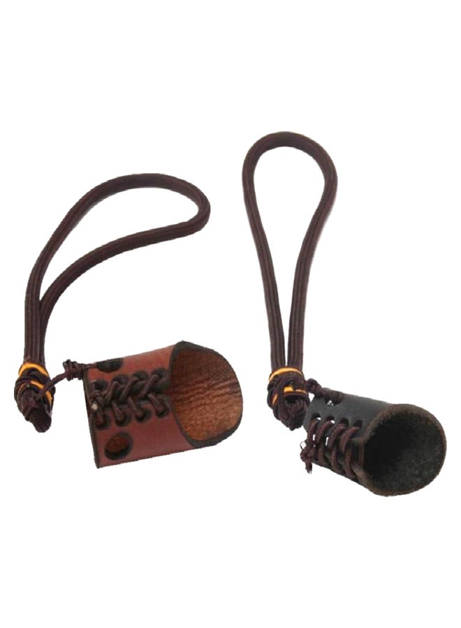 2-Piece Bow and Arrow Shooting Leather Fingerstall