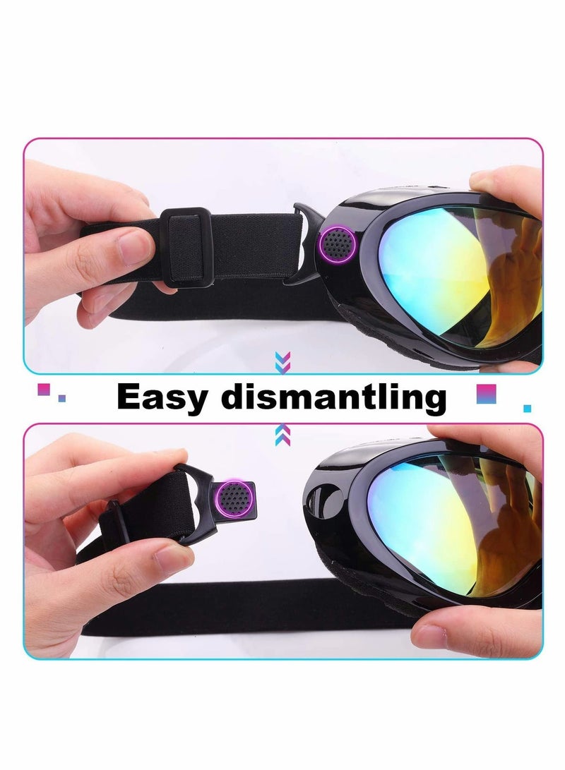 Ski Snowboard Goggles 4 Pack, Anti Fog Glare Adjustable Strap, UV Protection, Fog, Wind Resistance, for Winter Outdoor Sport Skiing, Motorcycling, Adult and Child General (Multicolor)