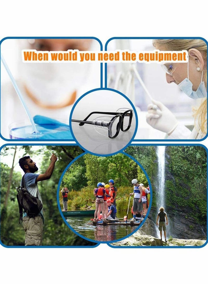3 Pairs Safety Glasses Side Shields,Slip on Clear Shields,Fits Small to Medium Eyeglasses Frames Shields Protect