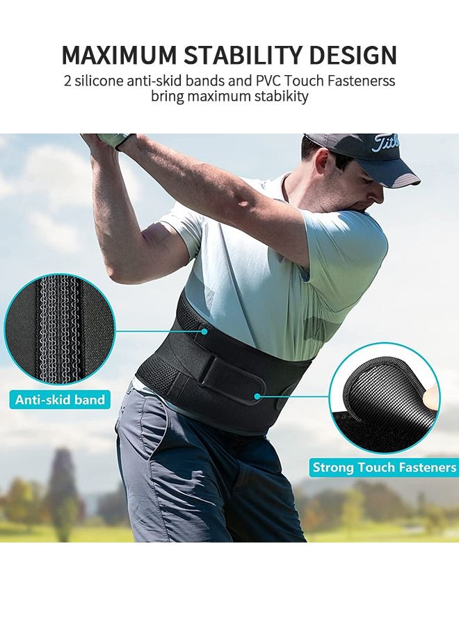 Lower Back Pain Relief with 7 Metal Plates Supports , Air Mesh Back Brace for Adult, Adjustable Back Support Belt for Work , Anti-skid Lumbar Support for Sciatica Scoliosis