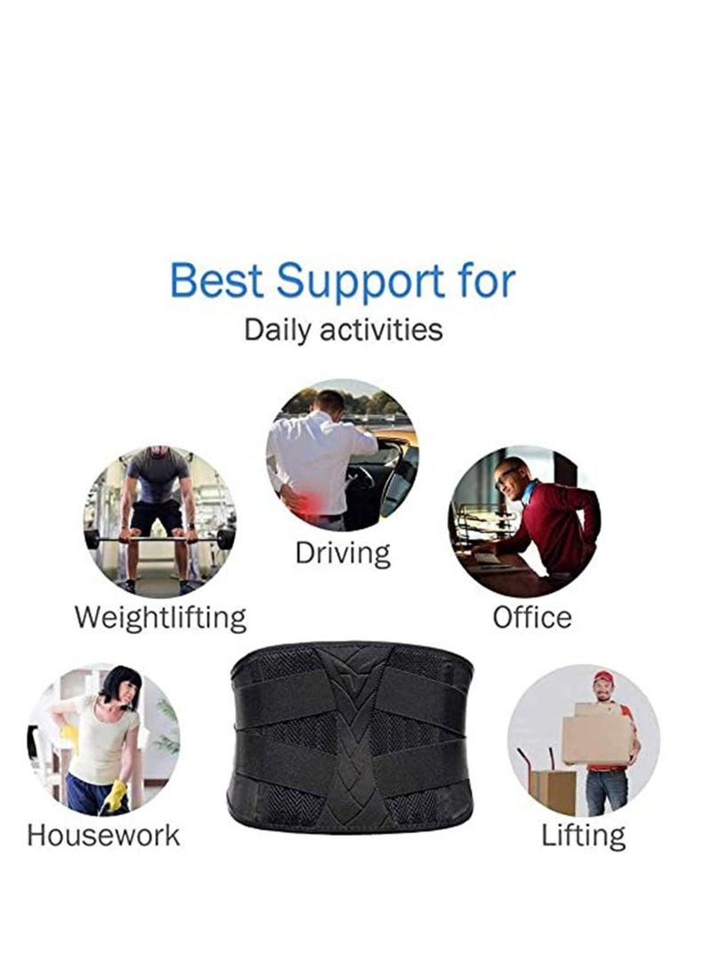 SYOSI Stabilizing Lumbar Lower Back Brace Support Belt with Dual Breathable Stabilizing Waist Lumbar Lower Back Brace Support Belt for Sciatica, Herniated Disc, Scoliosis Back Pain relief
