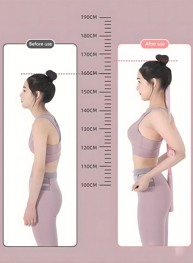 Back Straightener Posture Corrector, Back Support Yoga Sticks Stretching Tool for Posture, Humpback Correction Sticks Stretching Tool, Retractable Design Back Brace Women Posture Corrector for Men kid