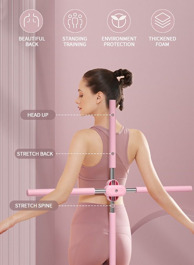 Back Straightener Posture Corrector, Back Support Yoga Sticks Stretching Tool for Posture, Humpback Correction Sticks Stretching Tool, Retractable Design Back Brace Women Posture Corrector for Men kid