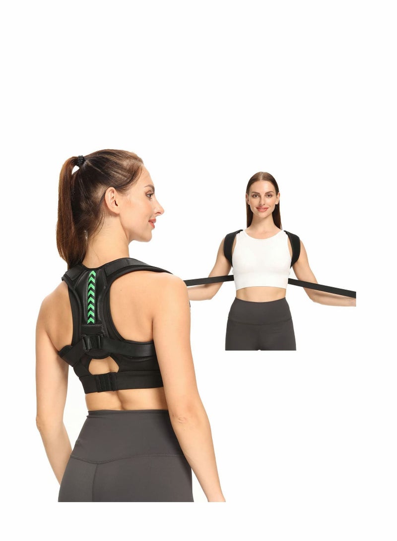 Back Brace Pro Posture Corrector for Women Adjustable Breathable back support belt for men Improves Posture Neck Pain Relief Medium 27'' 36''