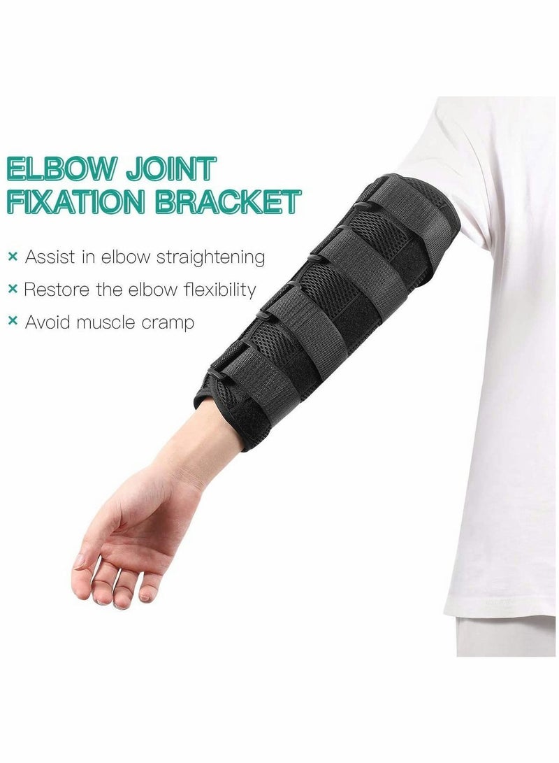 Arm Splint Support Elbow Fracture Immobilizer Protector for Cubital Tunnel Ulnar Nerve Injuries Night Stabilizer Sleeve Fixing Brace of Joint (M)