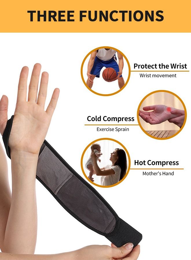 Heated Wrist Guards,Heat Wrist Wrap, Electric Heated Brace, 3 Temperature Levels with One Button Control, Heated Pad Hand Support for Carpal Tunnel, Arthritis, Tendonitis, Bruises & amp,Sprains