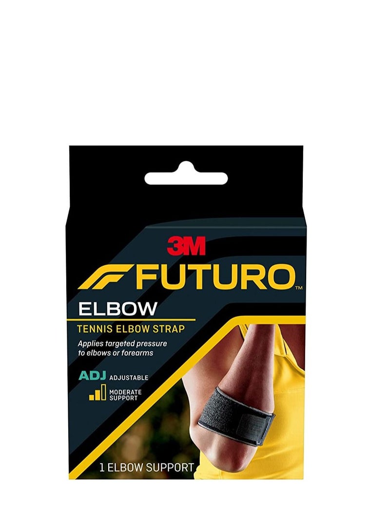 Futuro Tennis Elbow Strap, Adjustable size, Black color