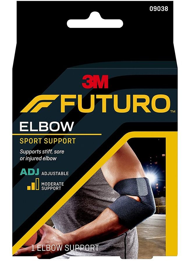 Sport Adjustable Elbow Support Black