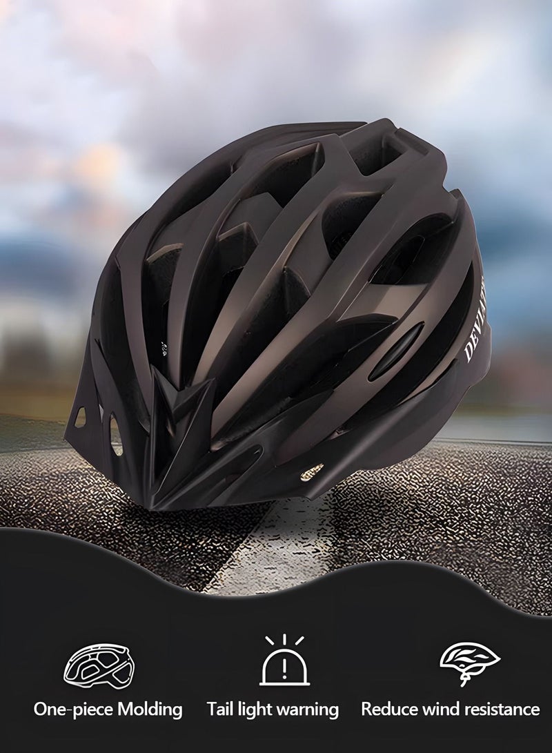 Bike Helmet, Bicycle Helmet for Men Women with Detachable Sun Visor Quick Release Strap Cycling Helmet Microshell Design Adjustable Size,Safety Protection Equipment