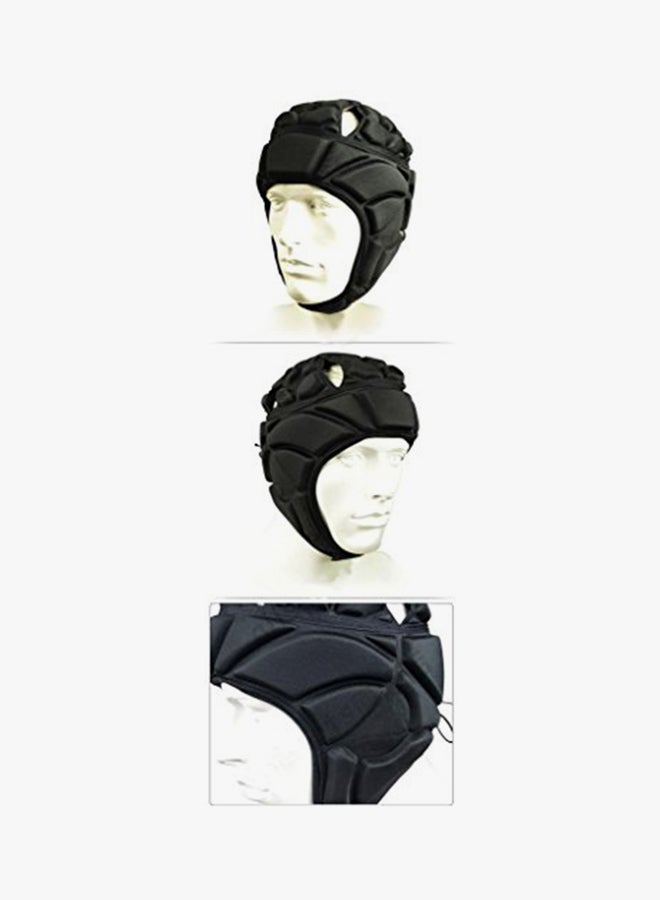 Men's Sport Goalkeeper Adjustable Soccer Goalie Helmet Head Protector Support 8.13x23.37inch