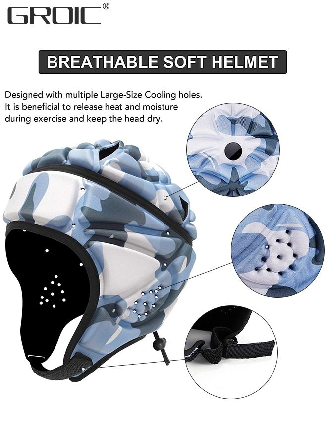 Rugby Headguards, Soft Football Helmet Football Rugby Goalkeeper Helmet Scrum Cap Soft Shell Helmet Soccer Headgear Head Protection Special Needs Protection for Youth