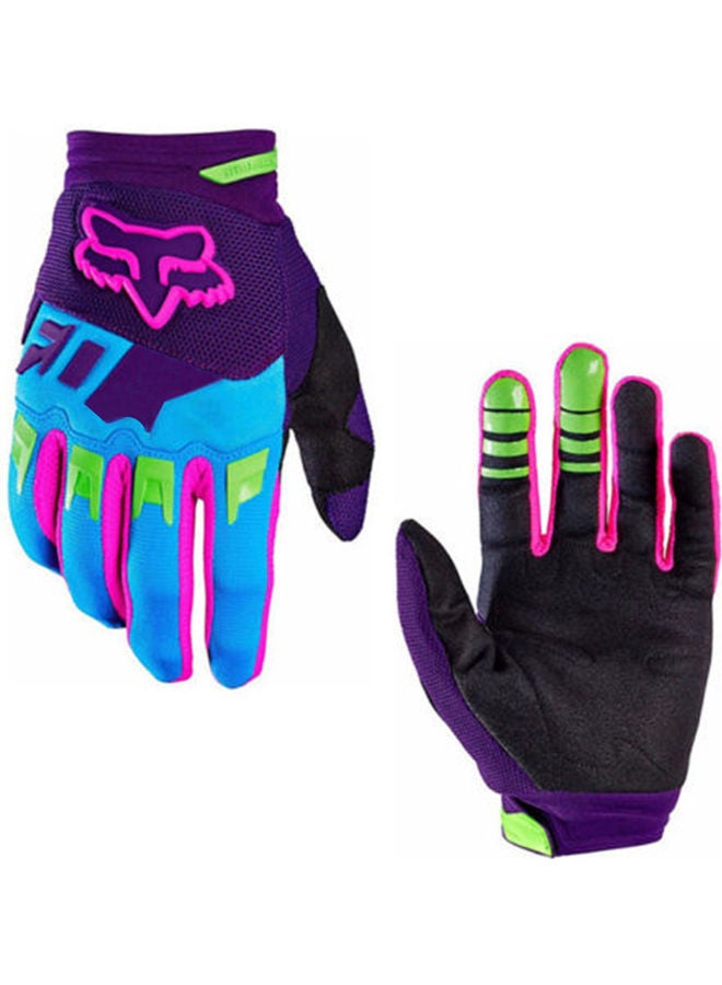Full Finger Anti Skid Wear Resistance Racing Motorcycle Gloves Cycling Bicycle MTB Bike Riding Gloves Purple 22*22*22cm
