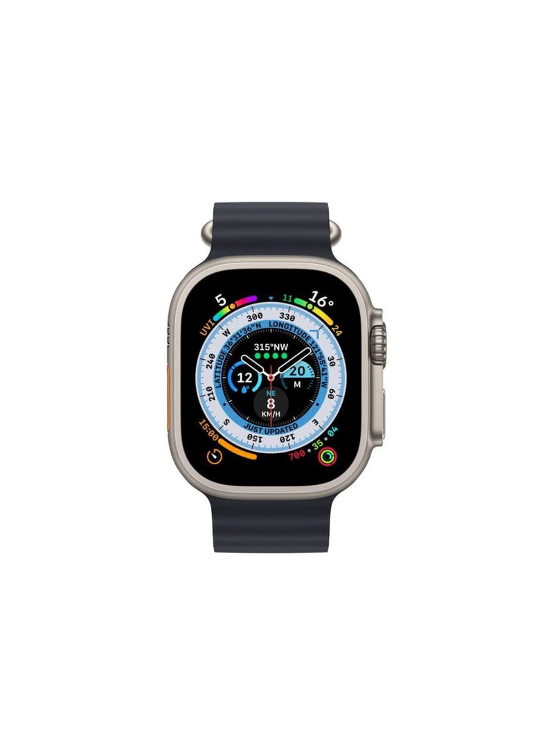 YOMNA Silicone Ocean Band Strap for Apple Watch Ultra 8 49mm Orange,White and Yellow (set of 3 with 3* 49mm watch glass)