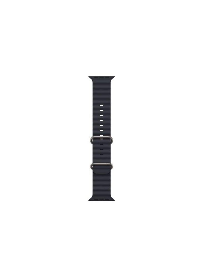 YOMNA Silicone Ocean Band Strap for Apple Watch Ultra 8 49mm Black,Black and Orange (set of 3 with 3* 49mm watch glass)