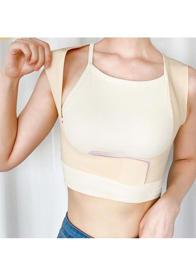 Back Straightener, Shoulder Brace for Posture - Support Humpback Correction Belt Adult Unisex Breathable Corrector Adjustable Straightener (L)