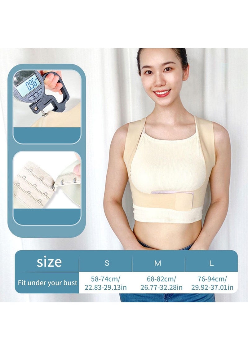 Back Straightener, Shoulder Brace for Posture - Support Humpback Correction Belt Adult Unisex Breathable Corrector Adjustable Straightener (L)