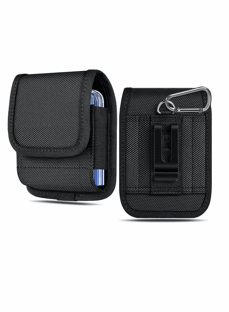 Phone Holster for Samsung Galaxy Z Flip/Z Flip 5G/Z 3 5G Motorola Razr 2019/ Vertical Cellphone Belt Clip Pouch Holder Waist Carrying Hanging Bag Case