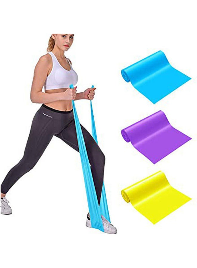 Set Of 3 Pilates Resistance And Fat Burning Exercise Bands