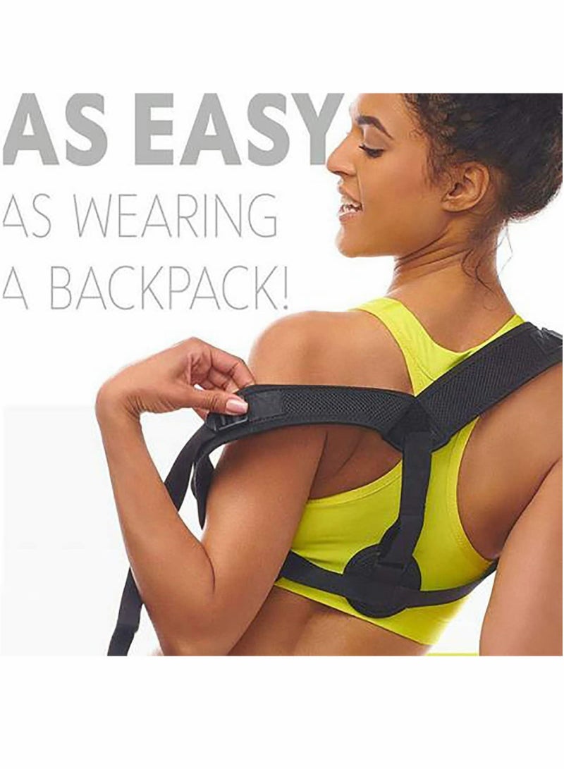 Back Adjustable Posture Corrector, Correct Sitting Orthotics, Anti-Humpback Correction Centralizer, Comfortable Breathable Support for Men and Women, Lower Pain