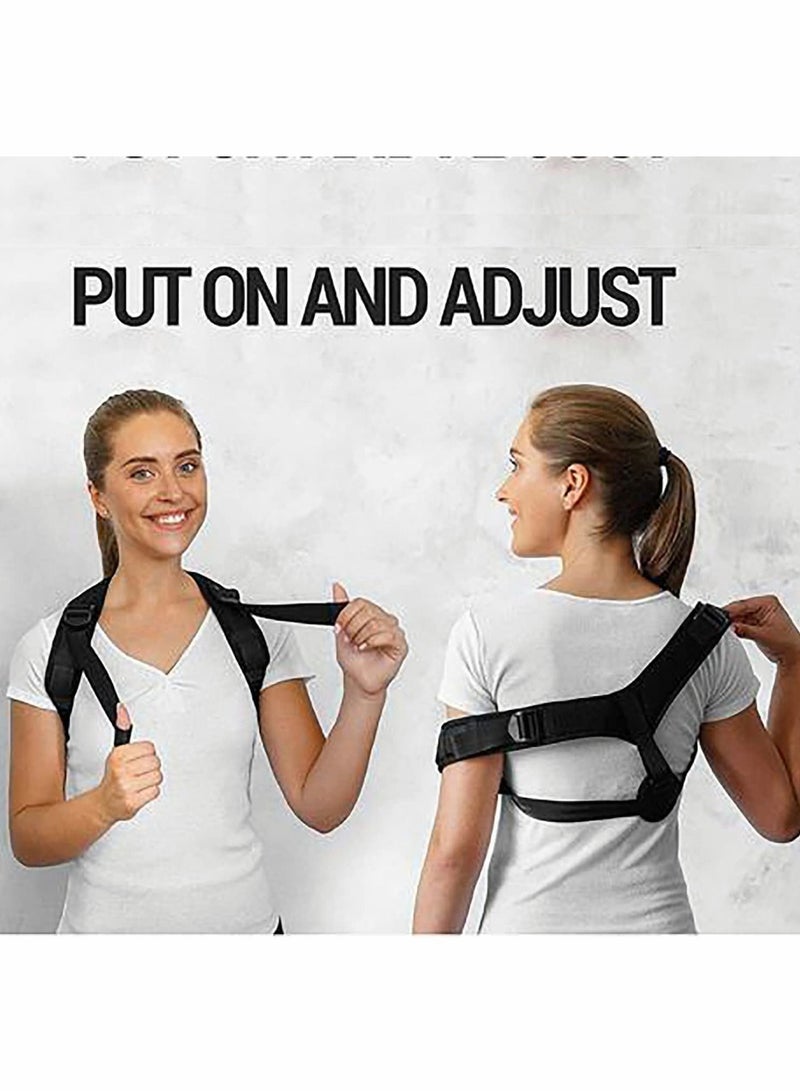 Back Adjustable Posture Corrector, Correct Sitting Orthotics, Anti-Humpback Correction Centralizer, Comfortable Breathable Support for Men and Women, Lower Pain