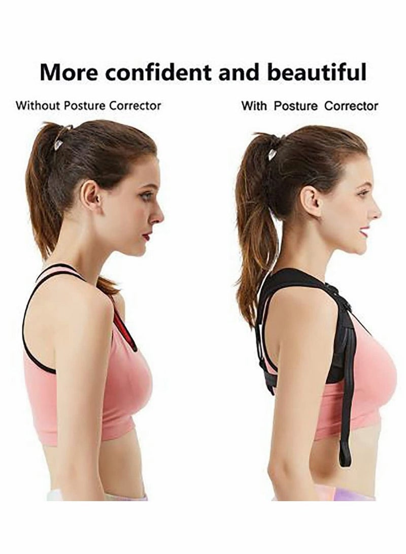 Back Adjustable Posture Corrector, Correct Sitting Orthotics, Anti-Humpback Correction Centralizer, Comfortable Breathable Support for Men and Women, Lower Pain