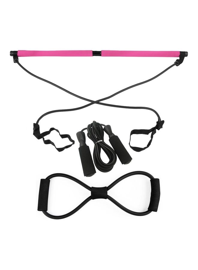 Portable Bar Kit with 8 Shape Resistance Band and Jump Rope