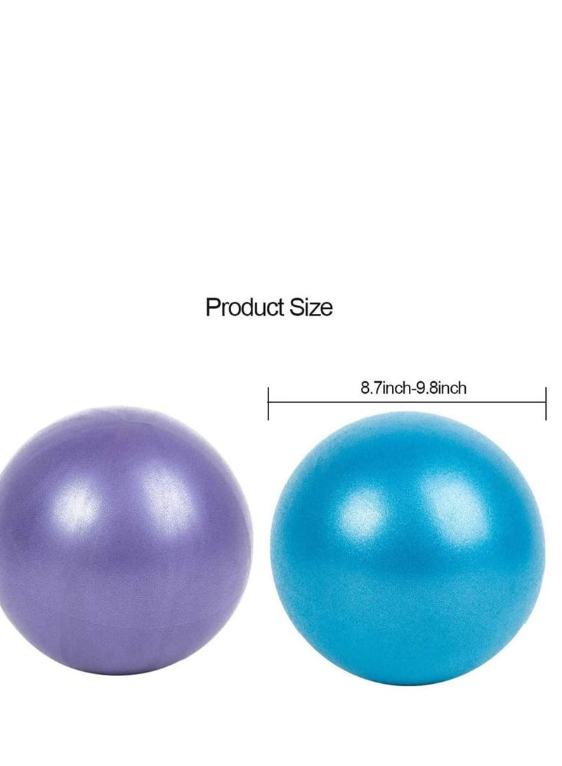 Small Exercise Ball Pilates Ball, Antiskid ball, Mini with Inflatable Pipette for Yoga, Pilate, Office Chair, Classroom Flexible Seating and Core Training 2 Pack