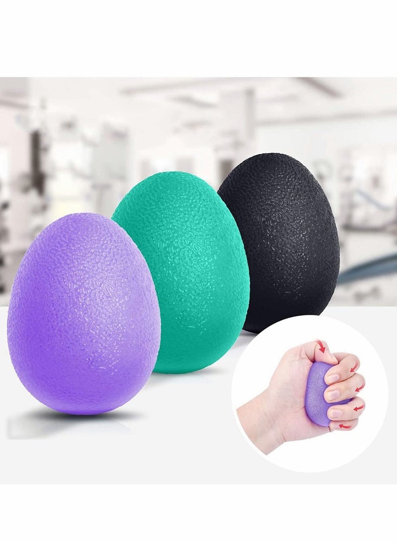 Hand Stress Balls Therapy - Grip for Arthritis Pain Relief, Therapy, Anxiety, Relief Toy Set of 3 Color Squeeze