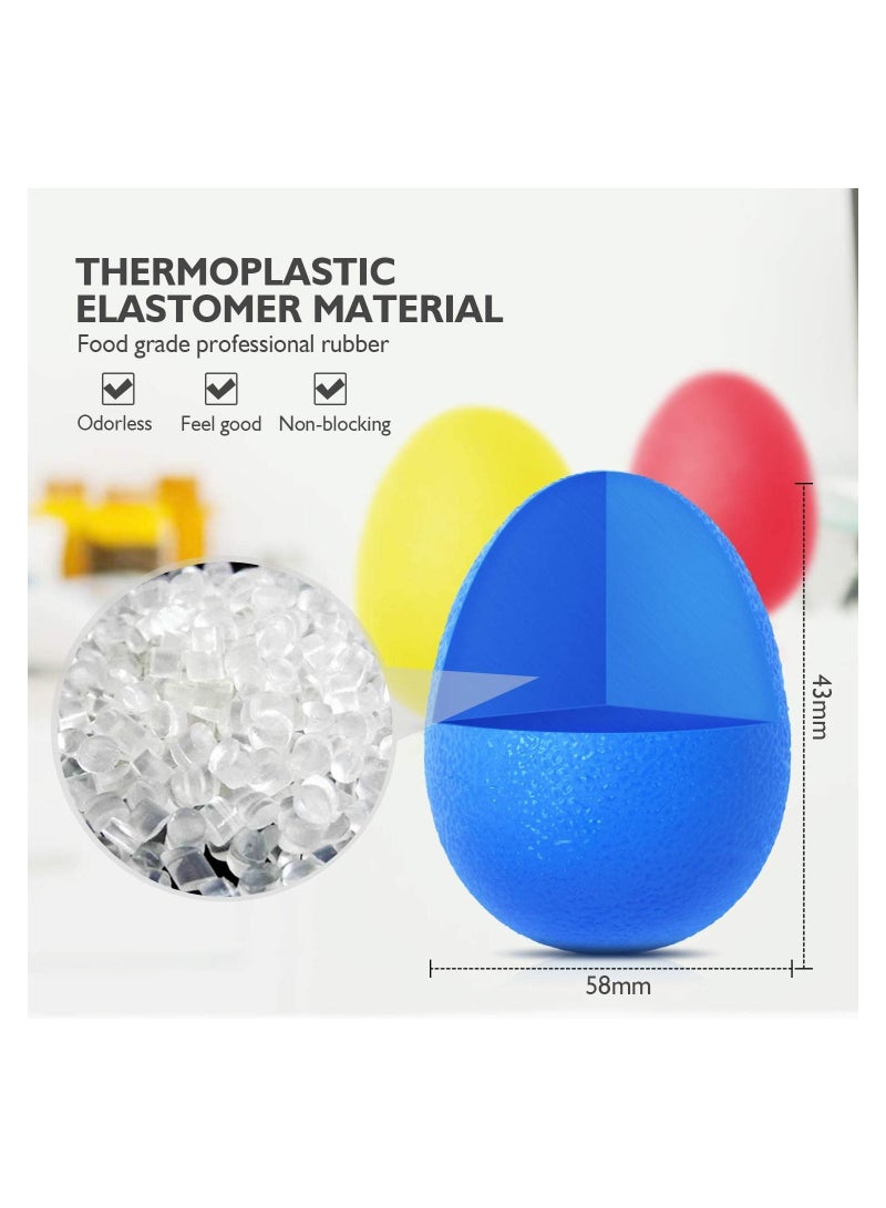 Hand Stress Balls Therapy Grip for Arthritis Pain Relief, Strengthening Therapy, Adults Anxiety, Relief Toy Set of 3 Color Squeeze