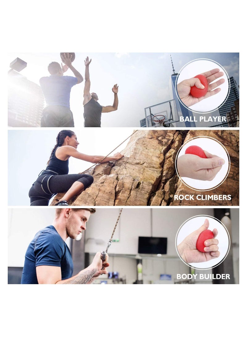 Hand Stress Balls Therapy Grip for Arthritis Pain Relief, Strengthening Therapy, Adults Anxiety, Relief Toy Set of 3 Color Squeeze