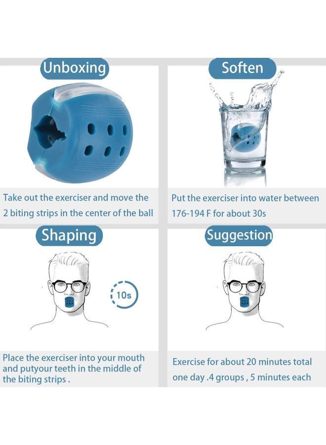 3-Piece Face Jawline Exercise Fitness Balls