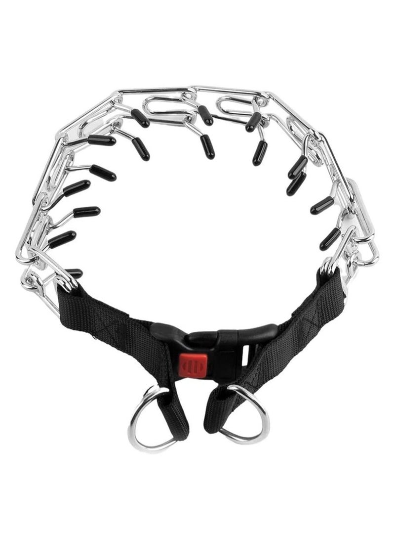 Dog Prong Traing Collar, Choke Collar for Large Dogs Pinch Training with Quick Release Snap Buckle Small Medium Dogs, Pet Supplies
