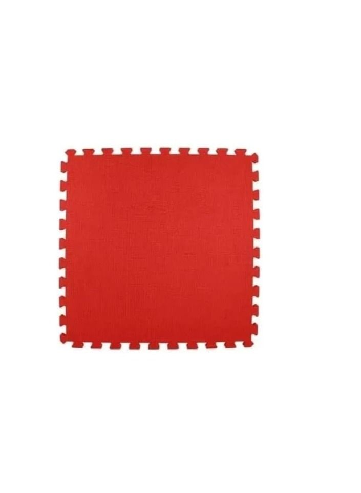 Interlocking Rubber Tiles 100Cmx100Cmx16Mm (Red).